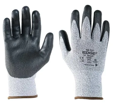 Luva Ansell Edge 48-701 Proteção ao Corte Com Ótima Sensibilidade e Banho em PU CA 33859