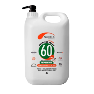 Protetor Solar Fps 60 Com Repelente Bombona 4 Litros Nutriex